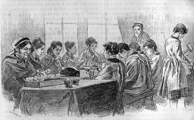 A Workshop of Young Idiot Girls at the Salpetriere in Paris, In 