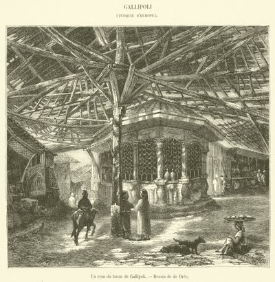 A Corner of the Gallipoli Bazaar by French School