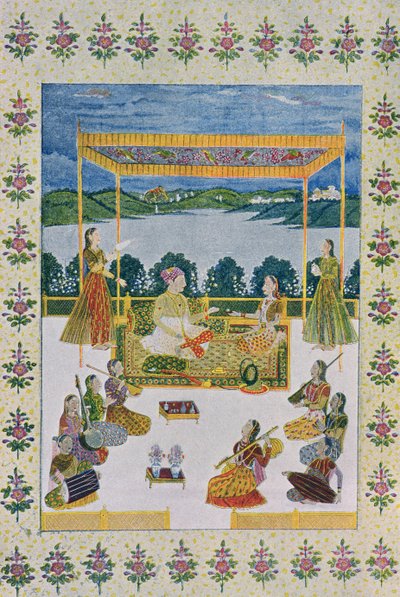 Under the Sky with Music and Flowers, Illustration from The Arabian Nights, 1895 (Colour Engraving) by French School