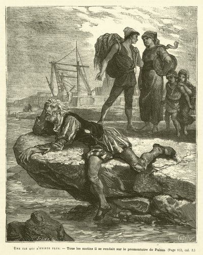 An Island That No Longer Exists (engraving) by French School