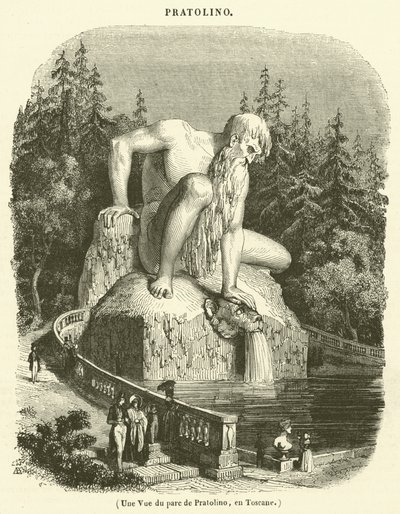 A View of the Park of Pratolino, in Tuscany by French School