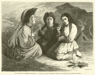 A family of Khalkha Mongols by French School