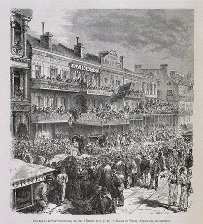 A street in New Orleans on election day 1875 - in 