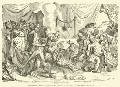 A Scene from the Nibelungen Poem by French School
