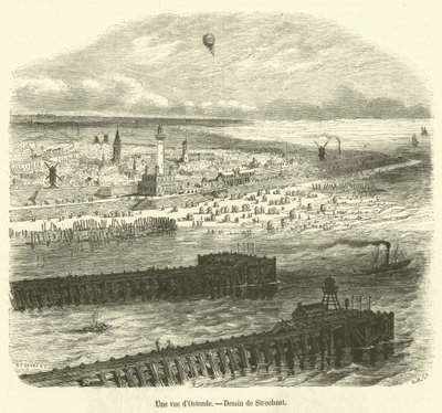 A View of Ostend by French School