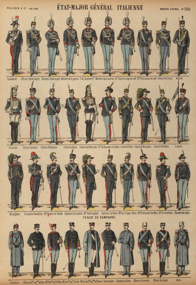 Uniforms of the Italian Army by French School
