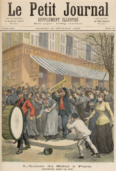 Uprising against a Salvation Army Procession in Paris, from Le Petit Journal, 20th February 1892 by French School