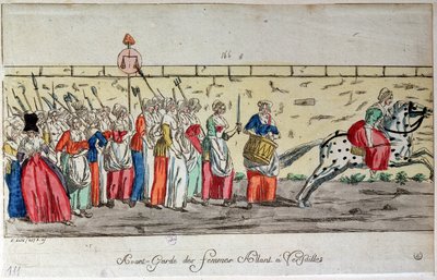 Vanguard of women going to Versailles on October 5 by French School
