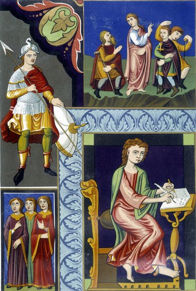 Various Costumes of the 9th Century by French School