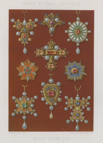 Various Pieces of Jewellery by French School