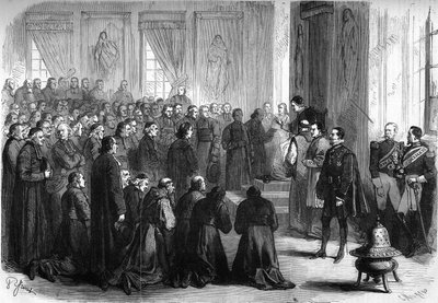 Vatican Council I (1869-1870): Pope Pius IX received in general audience the French ecclesiastics who followed the bishops by French School