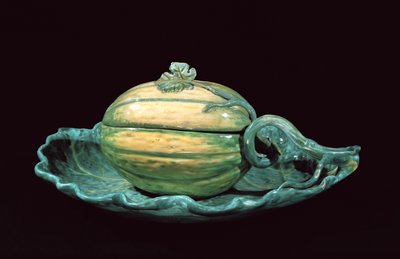 Vegetable dish in the form of a pumpkin, from Sceaux by French School