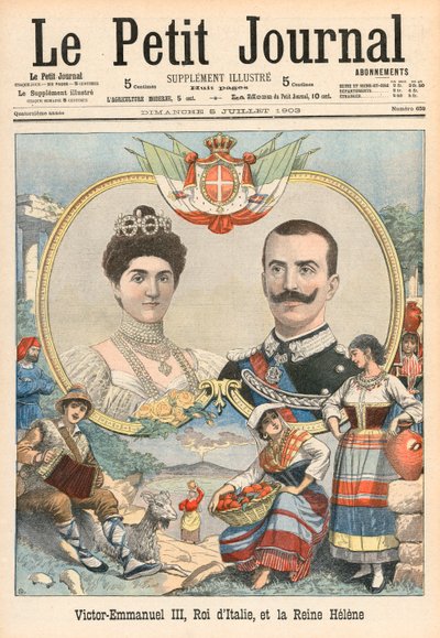 Victor-Emmanuel III of Italy and Queen Helene by French School