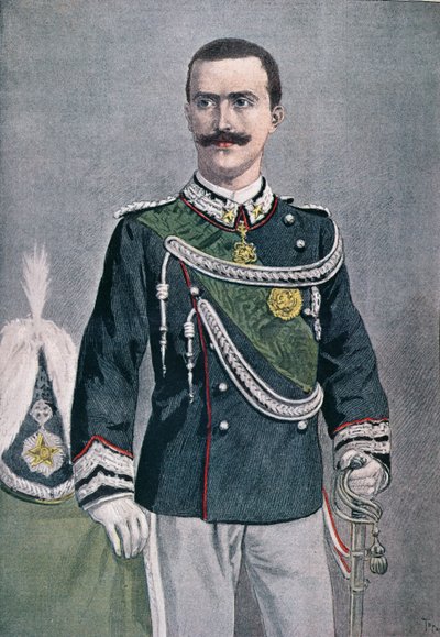 Victor Emmanuel III, illustration from Le Petit Journal, 1900 by French School