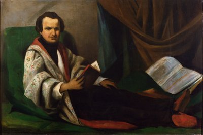 Victor Hugo on His Divan by French School