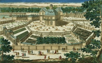 View and Perspective of the Salon de la Menagerie at Versailles, engraved by Antoine Aveline by French School