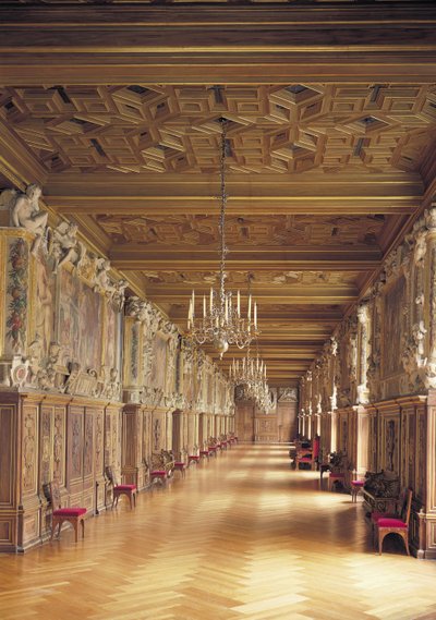 View down the length of the Gallery of Francis I by French School
