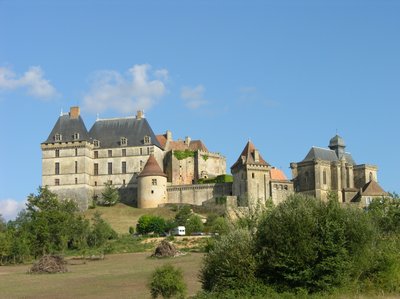 View of Biron Castle, 15th-16th century by French School