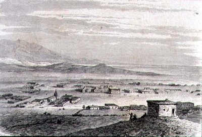 View of Los Angeles in the 1860s by French School