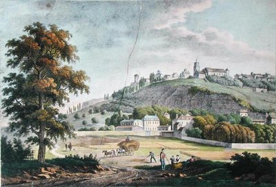 View of Montmartre from St. Denis by French School