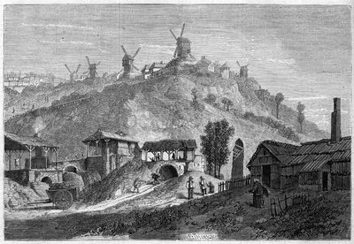 View of Montmartre in 1859, before joining the city of Paris in 1860 by French School