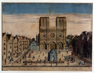View of Notre Dame in Paris by French School