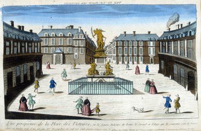 View of Place des Victoires in Paris - Optical View by French School