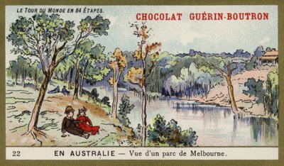 View of a park in Melbourne, Australia by French School