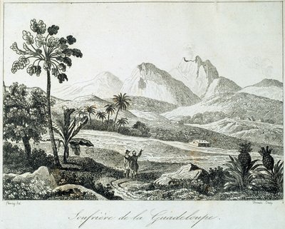 View of a Soufriere in Guadeloupe (engraving) by French School