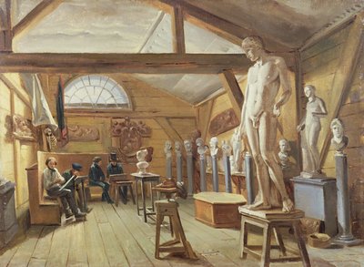 View of a Studio in an Art School by French School