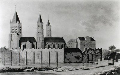 View of the Abbey of Saint-Germain-des-Pres at the Start of the 15th Century by French School