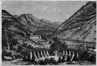 View of the Abbey of Tamie in Savoy by French School