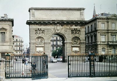View of the Arc de Triomphe on the Promenade de Peyrou by French School