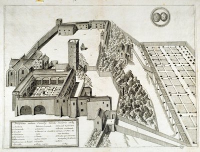 View of the Benedictine Abbey of Saint Pierre de Montmajour, founded in 948, Arles, France by French School