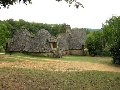 View of the Cabanes de Breuil by French School
