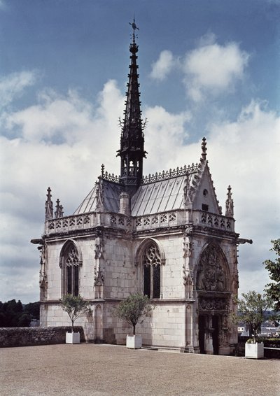 View of the Chapelle Saint-Hubert of the Chateau Amboise, finished in 1493 by French School