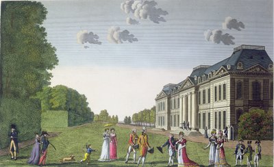 View of the Chateau de Bellevue from the Garden, c.1820 by French School