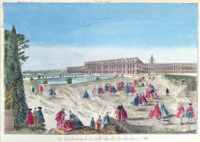 View of the Chateau de Versailles from the Garden by French School
