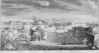 View of the City of Valetta, Port of Malta, c.1736 (engraving) by French School