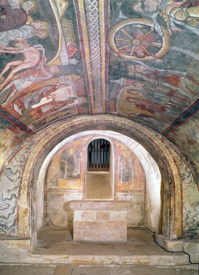 View of the Crypt and the Legend of St. Savin and St. Cyprien by French School