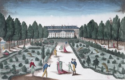 View of the Jardin des Plantes, from the Railings near the Seine by French School