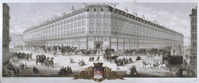View of the Magasins du Louvre department store, Paris, 1866 by French School