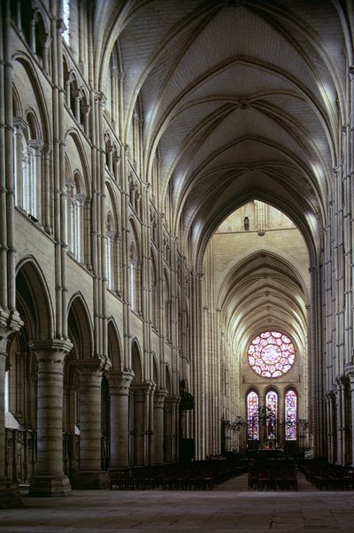 View of the Nave looking east, completed in c.1230 by French School