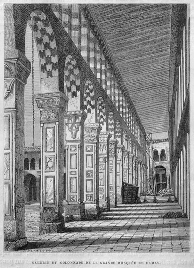View of the North Portico, Umayyad Mosque, Damascus, Syria, from La Syrie d