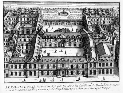 View of the Palais-Cardinal (Future Palais-Royal), c.1641 by French School