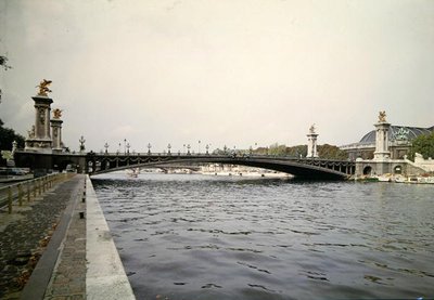View of the Pont Alexandre III, built by the Engineers Louis-Jean Resal and Amedee Alby for the 1900 World Fair by French School