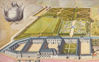 View of the Prytanee Imperial, formerly the Jesuit College in La Fleche, c.1810 by French School