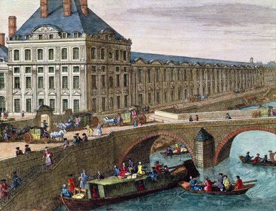 View of the River Seine at Port Royal (detail) by French School