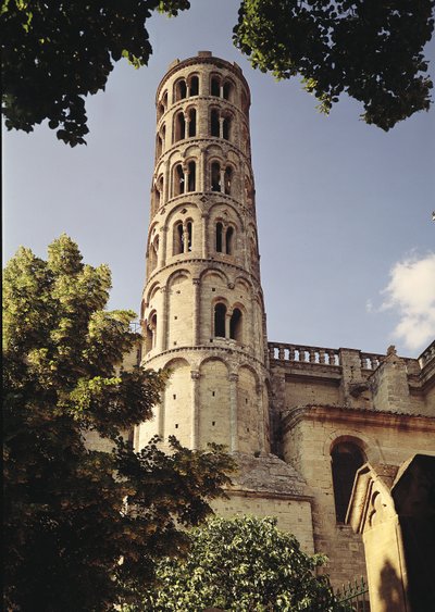 View of the Tour Fenestrelle of the Cathedral of St. Theodorit by French School