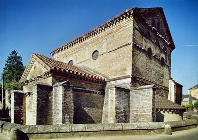 View of the West apse and the apsidiole by French School